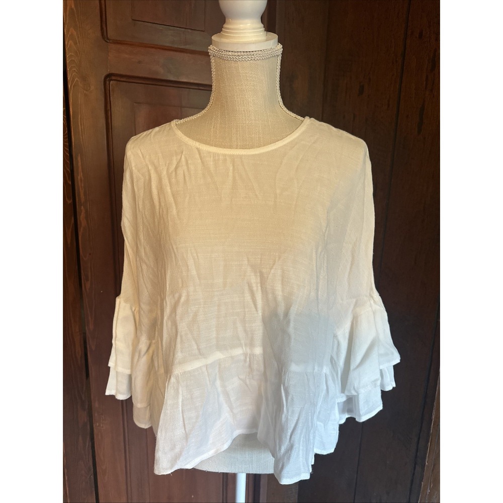 The Impeccable Pig Womens Anthropology Boho Blouse Top Size Small - Oversized